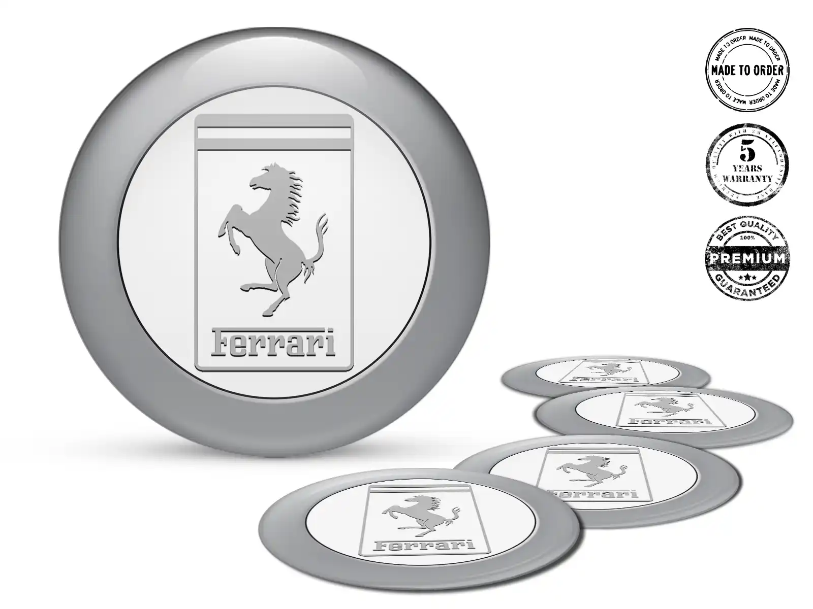 Ferrari Pegatinas Bombadas Edición Calcomanías Estilo de Silicona